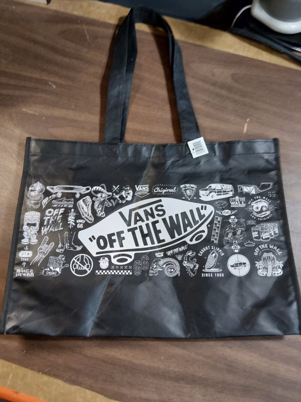 Vans Lunch Sack Bag Black Canvas Insulated Classic Logo